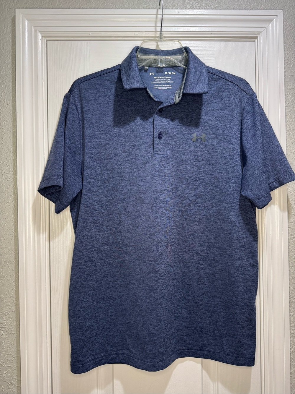 Under Armour Men’s Heather Navy Polo Shirt Size M